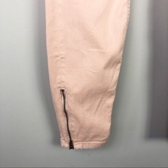 BODEN | Pink Blush Zipper Accent Slim Pants Size 6 - Picture 3 of 8